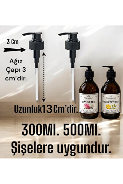 Trend Home Life Sıvı Sabun, Deterjan Pompası ve Etiketleri Sabunluk, Deterjanlık, Sticker, Etiket ölçüsü 7,5x6 cm