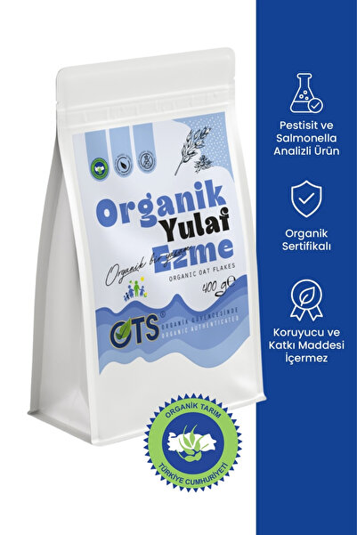 OTS Organik Yulaf Ezmesi 400 gr (Organik Sertifikalı, Pestisit Analizli)