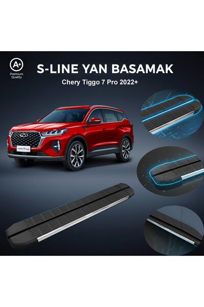 beyaztuning Chery Tiggo 7 Pro S-Line Premium Krom Yan Basamak 2022 Sonrası