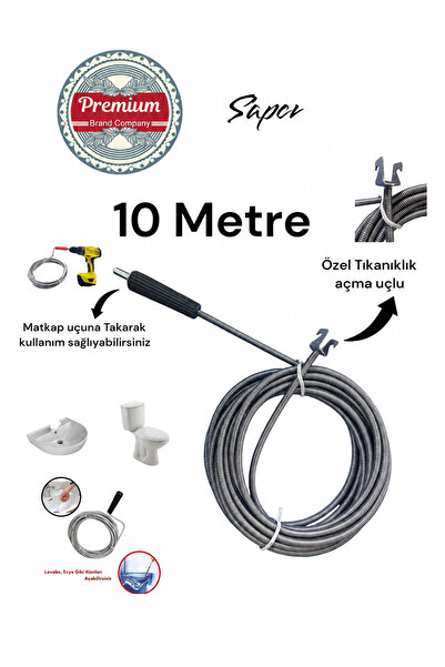 Sapcı Premium 10 metre 9mm Matkaplı Kullanım Özel Seri Kanal Susta