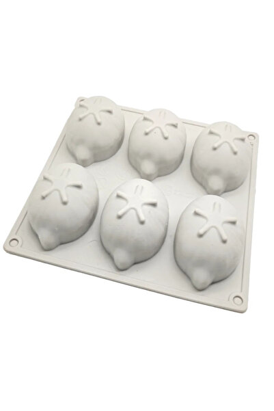 NOVA SİLİKON Silikon Pasta ve Kek Kalıbı - 3D Limon 6lı 80 x 56 x 46 mm
