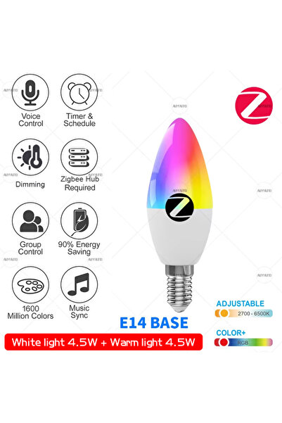 Choice 9w Yes E14 Base Zigbee E12 E14 Base Zigbee Smart Candle Bulb Lamps Led...