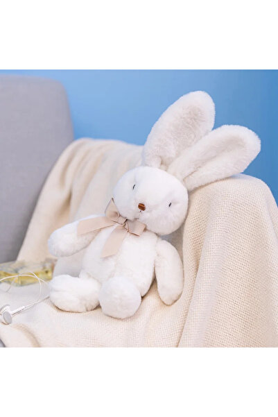 Choice 25cm white Kawaii Pillows Rabbit Plushie Toys Bow Tie Hug Doll Creativ...