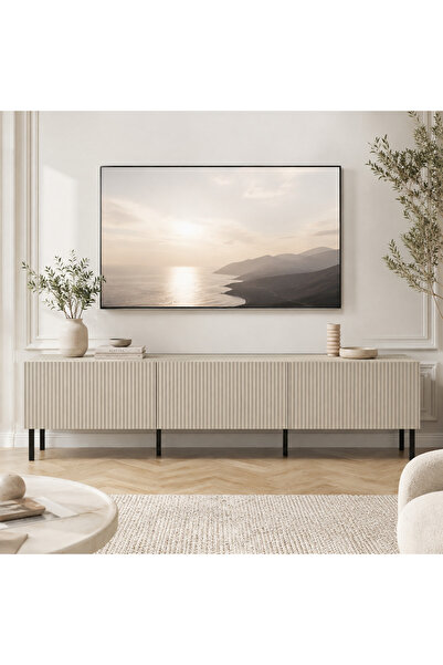 MERT SERT MOBİLYA Cosara 180cm Tv Sehpası, Tv Ünitesi, Metal Ayak
