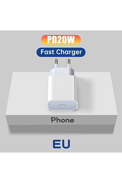 Choice شاحن الاتحاد الأوروبي أبيض PD 20 واط شاحن سريع لهاتف iPhone 14 13 12 1...