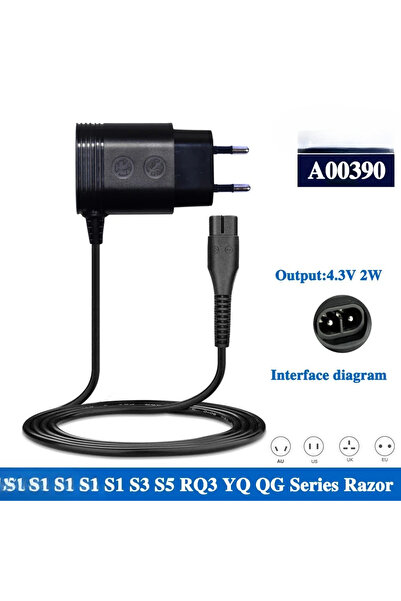 Choice1 EU US EU Plug A00390 Charger Power Cord Adaptor OneBlade QP2520 QP252...