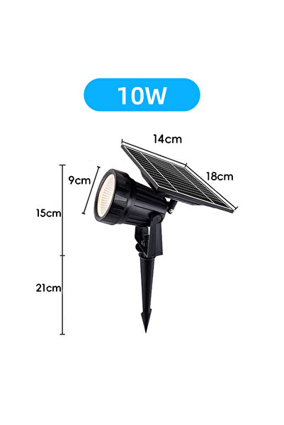 Choice3 أضواء LED شمسية خارجية بقوة 10 واط بلون أبيض دافئ، إضاءة للمناظر الطب...