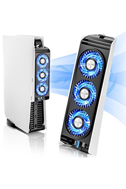 Choice Black PS5 Cooling Fan with LED Light,Quiet & Efficient Cooling System ...