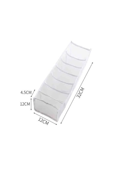 Choice15 2pcs White 7 grids 1-2PC 6/7/11 Grids Closet Organizer for Socks Hom...