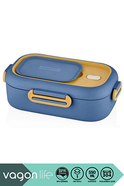 Vagonlife Bento 550ml Lunchbox New Collection Single Layer 2 Compartments Sta...