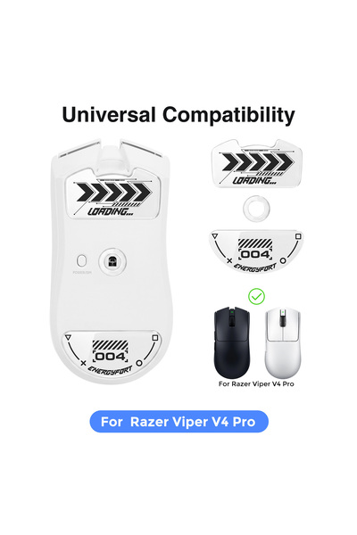 Choice White Glass Mouse Skates Consistent Controllable Glide Polished Round ...