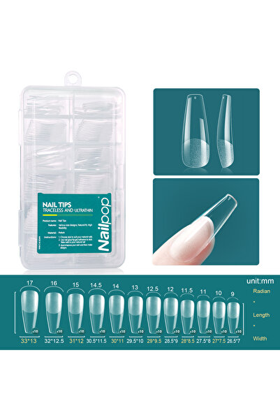 Choice L-Coffin 120 Nailpop Soft Gel Tips for Nails Acrylic Material Medium A...