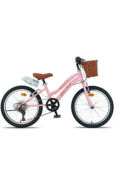Trendbisiklet Retro Classic 20 Jant Shimano 6 Vitesli Hasır Sepetli Çocuk Bisikleti (6-9 Yaş) Pembe