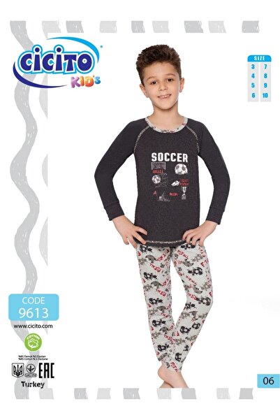 Cicito Set pijamale din bumbac elastan pentru băiat 9613