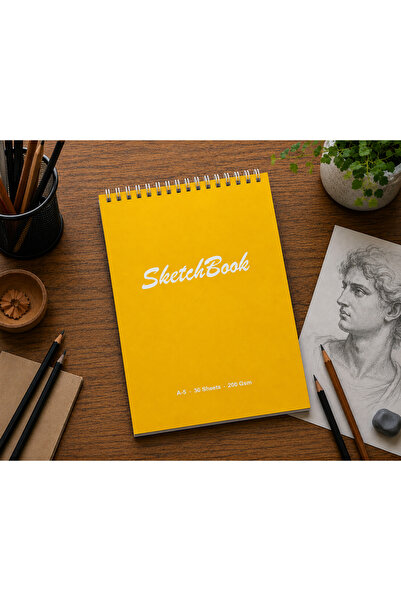 Pagos Yayınları Wise Owl Premium A5 Sketchbook Hard Cover Sketchbook |   200 ...