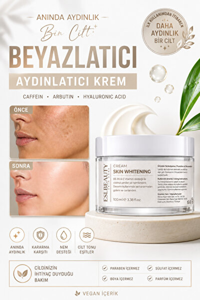 esl beauty Beyazlatıcı Krem Koltuk Altı–Bikini Bölgesi Ton Eşitleyici Krem 50...