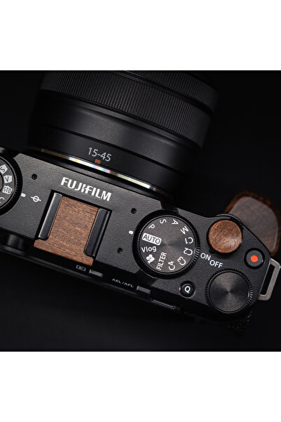 Choice5 Black Rosewood Wood Camera Hot Shoe Cover Shutter Release Button Cap ...