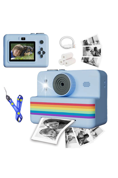Choice Sky blue Digital Children Camera For Photography Mini Printer Portable...