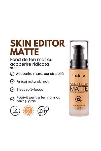 TOPFACE Fond de ten Skin Editor Matte Longlasting - PT465.005