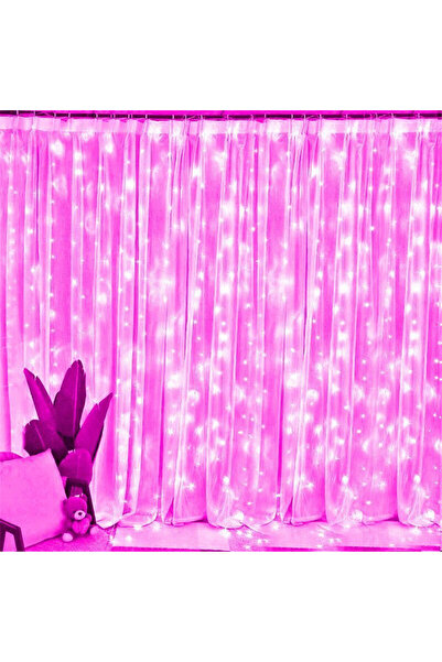 Choice 6x3M 600LEDs Pink USB Curtain String LampParty Birthday Wall Decoratio...