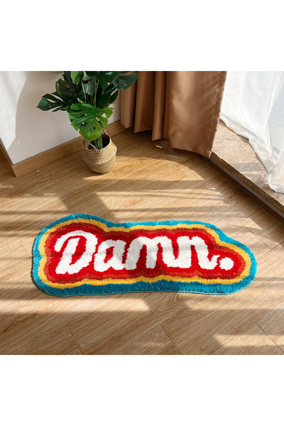 Choice 90X40CM Letter Element Rug Rainbow Fluffy Tufted Rug Nordic Entrance R...