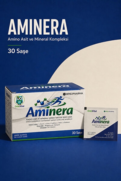 Aminera Amino Asit ve Mineral Kompleksi 30 Şase - Kas ve Enerji Destekli L-Glutamin, L-Arjinin, BCAA