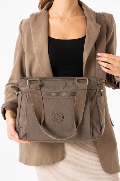Kılinkır Women's Cross Strap Shoulder Bag Multi-Eye Zippered Inside Lining