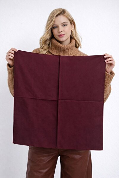 Axesoire 13731 Bordo Saten Bandana Fular 50x50 cm