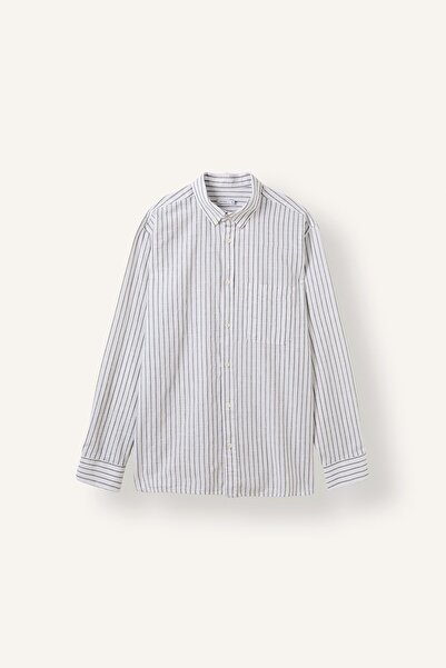DeFacto 100% Cotton Regular Fit Polo Collar Long Sleeve Shirt H3619Ax26Sp