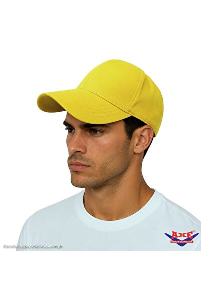 AXE SPORTSWEAR Unisex Yellow Micro Fabric Sports Baseball Cap Hat with Adjust...