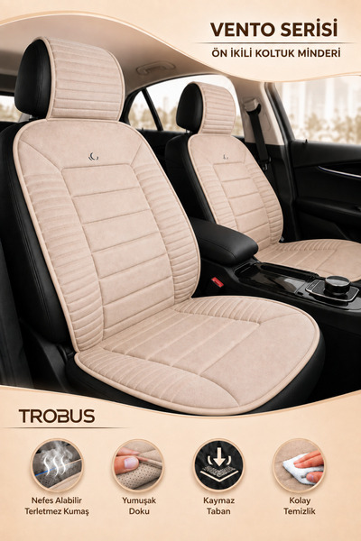 TROBUS Fiat Egea Cross 2020 ve Sonrası Uyumlu Vento 2 Parça Ön Oto Koltuk Min...