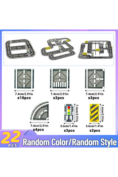 Choice1 Highway 22pcs Magnetic Building Blocks Set with Car Assembly Toys Mag...