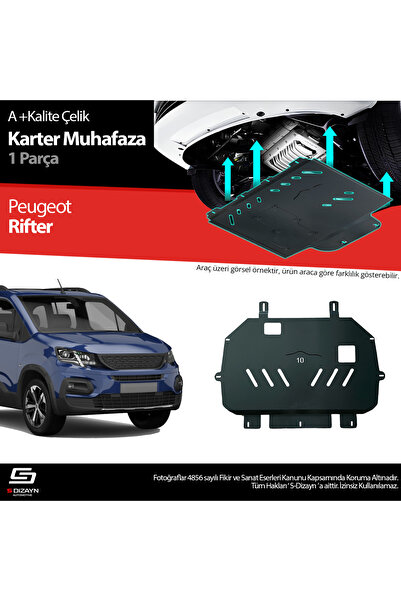 S Dizayn S-Dizayn Peugeot Rifter Çelik Karter Muhafaza Koruma 2019 Üzeri A+ K...
