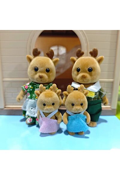 Choice Elk family Dollhouse 1:12 Simulation Forest Family Doll Reindeer Panda...