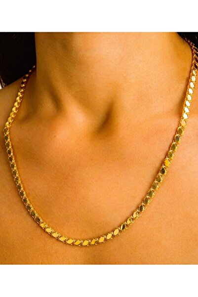 NETİCE ÖYLEK Steel Barley Chain Necklace