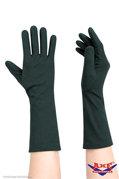 AXE SPORTSWEAR Dark Green Long Sheet Hijab Show Merasim Ceremonial Gloves Gloves