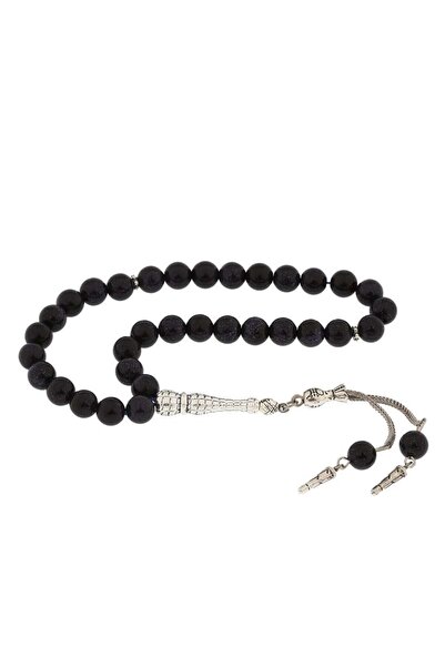 Inure Jewelry ​ Natural Stone Metal Tassel Navy Blue Star Stone Prayer Beads