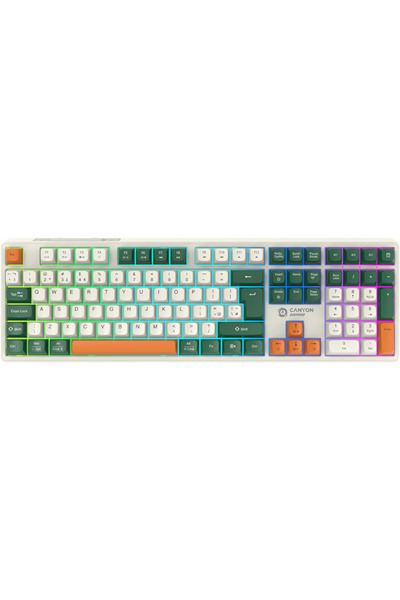 CANYON Tastatura Wireless Shadder GKW-11, RGB, Mecanica, Alb, CND-SKBW11