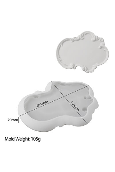 Choice1 01 Baroque Style Storage Tray Silicone Mold DIY European Style Lace R...