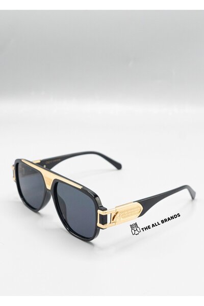 Eyemood Unisex Pilot Güneş Gözlüğü Siyah Çerçeve Füme Cam UV Korumalı Jackson C3