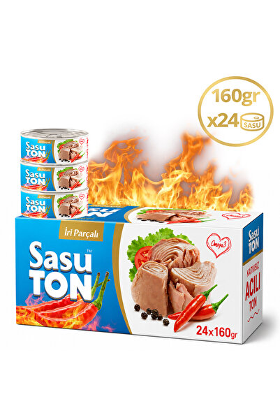SASU Blue Acılı Ton Balığı 24x160g (eko) Iri Parçalı