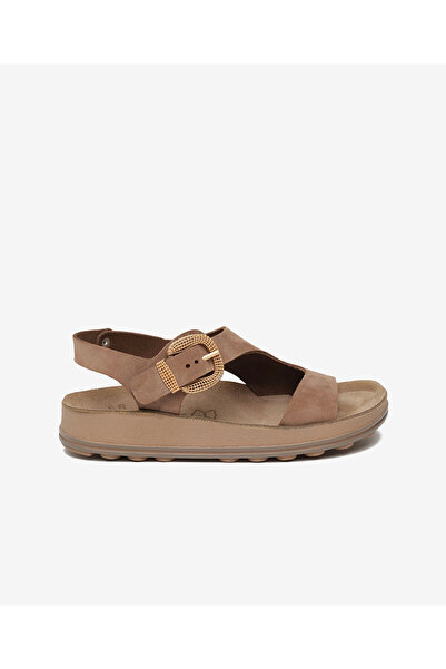 Greyder Kadın Kahverengi Nubuk Hakiki Deri Sandalet 6Y2FS59362