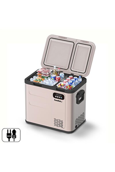 Coolist CLK60D 12/24V/220Volt 59 Litre Çift Bölmeli Outdoor Kompresörlü Bluet...