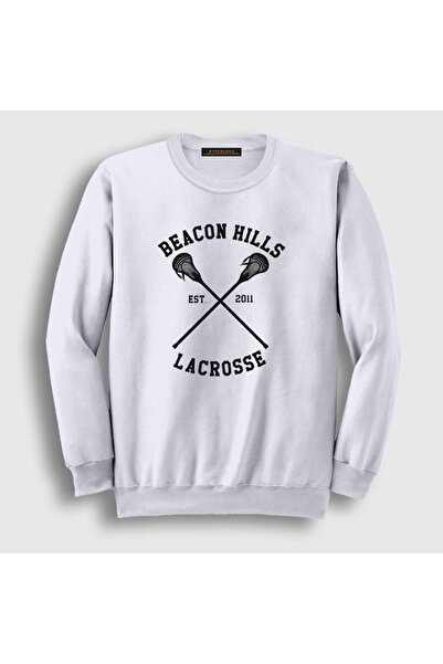 Presmono Unisex bela majica sa motivom TV serije Teen Wolf, Beacon Hills Lacr...