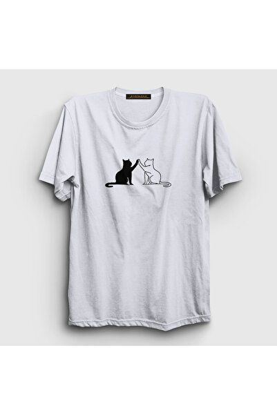 Presmono Unisex bele crno-bijele mačke mačka T-shirt 287150tt
