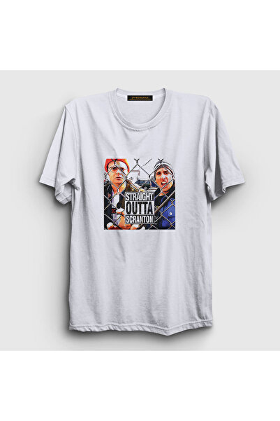 Presmono Unisex White Scranton Series The Office T-shirt345987tt