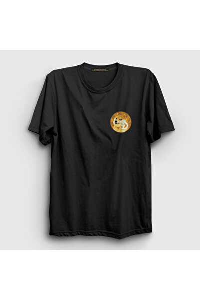 Presmono Unisex Black Dogecoin Bitcoin T-shirt263419tt