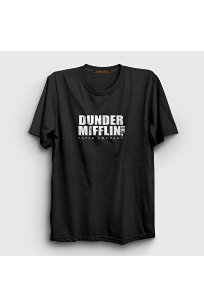 Presmono Unisex crna Dunder Mifflin serija The Office T-shirt 345228tt