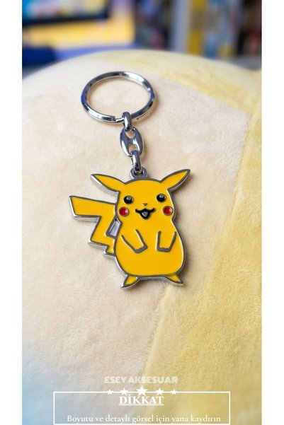 Esey Dizayn Pikachu Pokemon Metal Anahtarlık