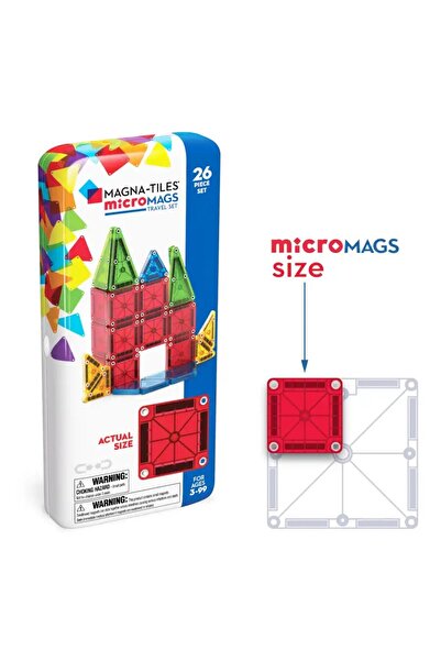 Magna Tiles Magna-Tiles Magna-Tiles Micromags Travel Set - Travel Set 26 Piec...